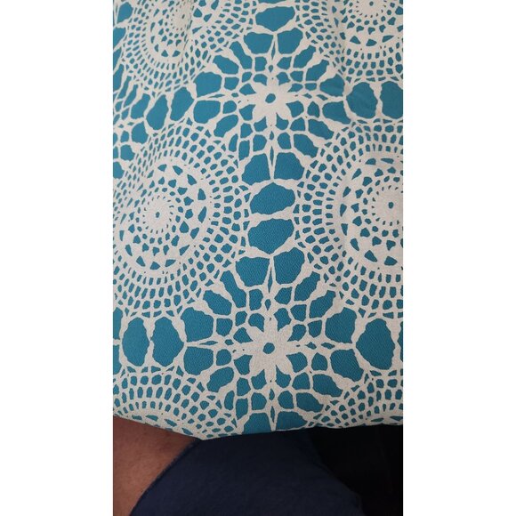 Material Polyester Stretchy Blue White Painted Fabric 72 x 60 Dress T-Shirt 2 - Picture 4 of 6